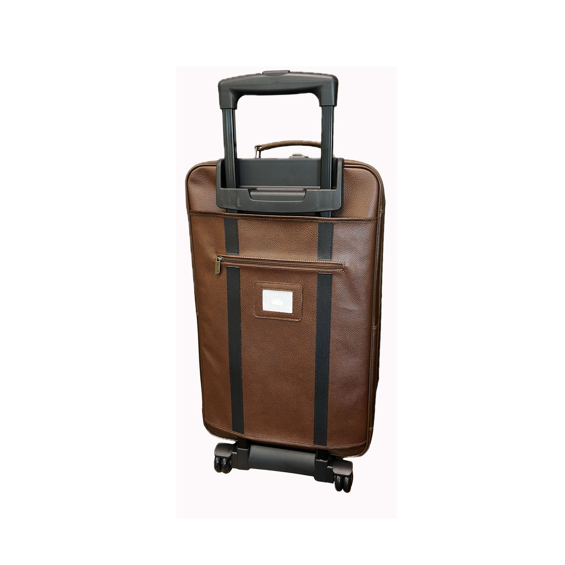 Amerileather Waxy Brown Leather 26" Expandable Suitcase with Wheels (#89-4)