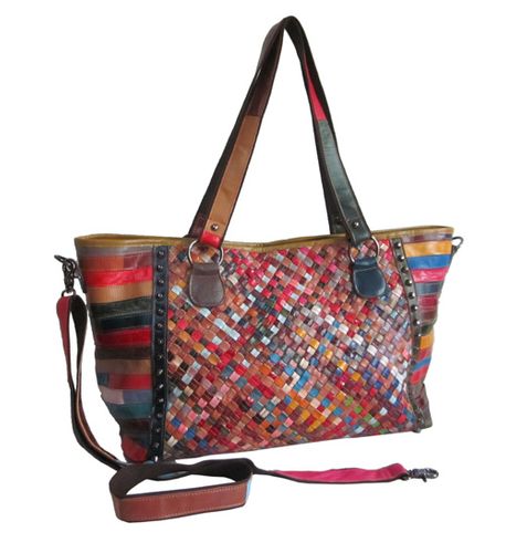 Amerileather Cecily Woven Tote Bag (#1930-9)