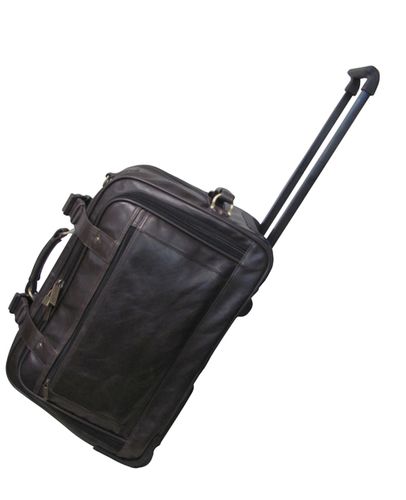 Amerileather Etta Leather Duffel On Wheels (#2218-4)