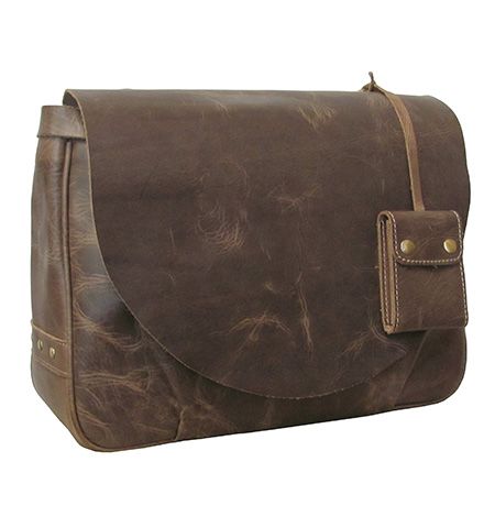 Amerileather Vintage Flapover Messenger Brief (#2700-7)