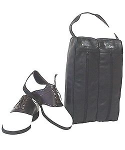Amerileather Black Leather Golf Shoe Bag (#725-0)