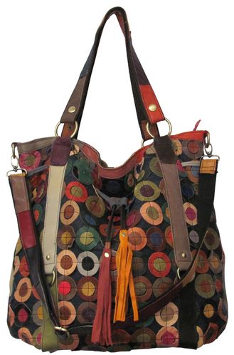 Multi-Colored Lloyd Leather Tote (#1730-9)