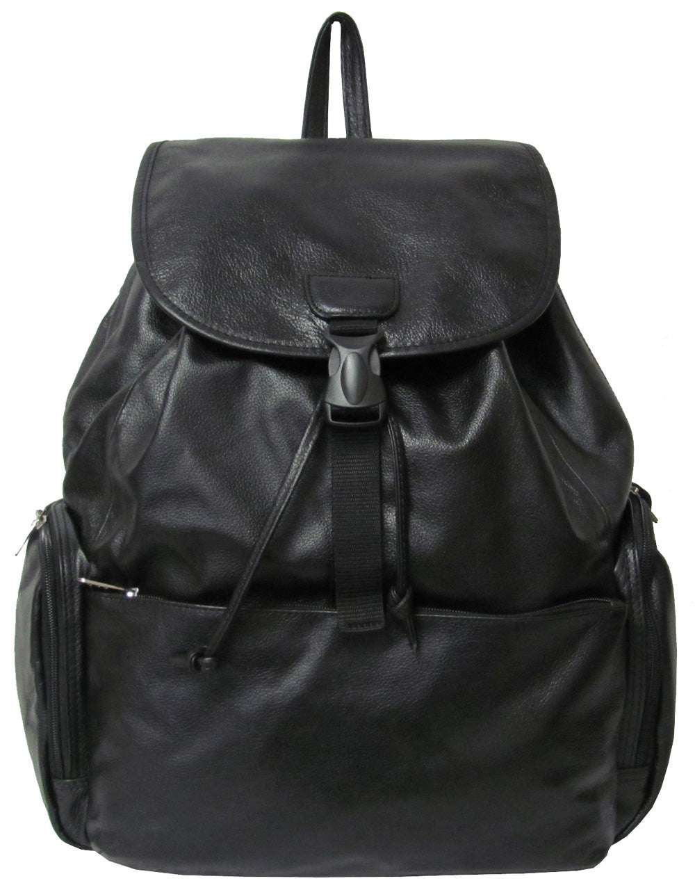 Amerileather Leather Jumbo Backpack, Black