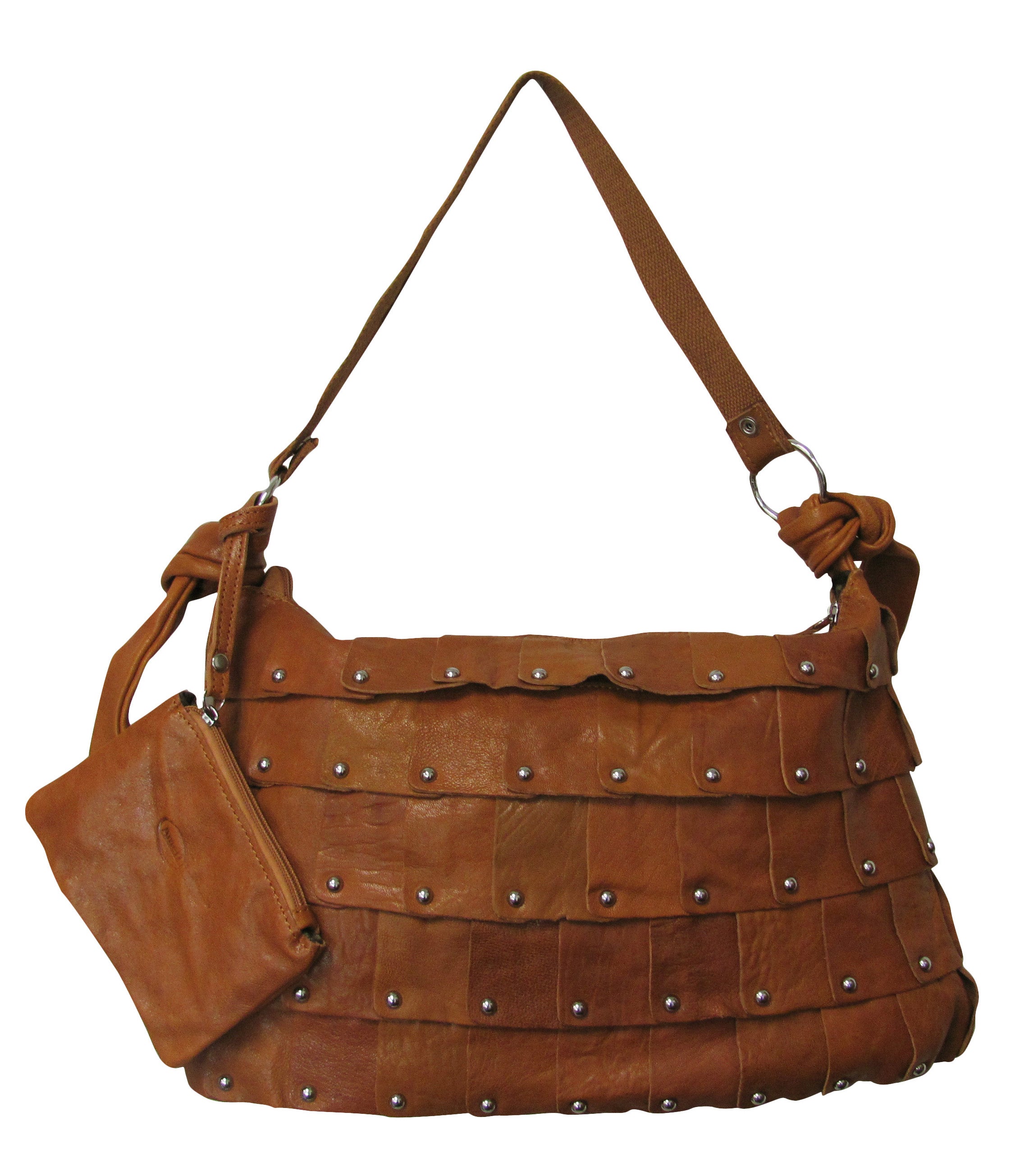 Amerileather Miao Leather Handbag Brown
