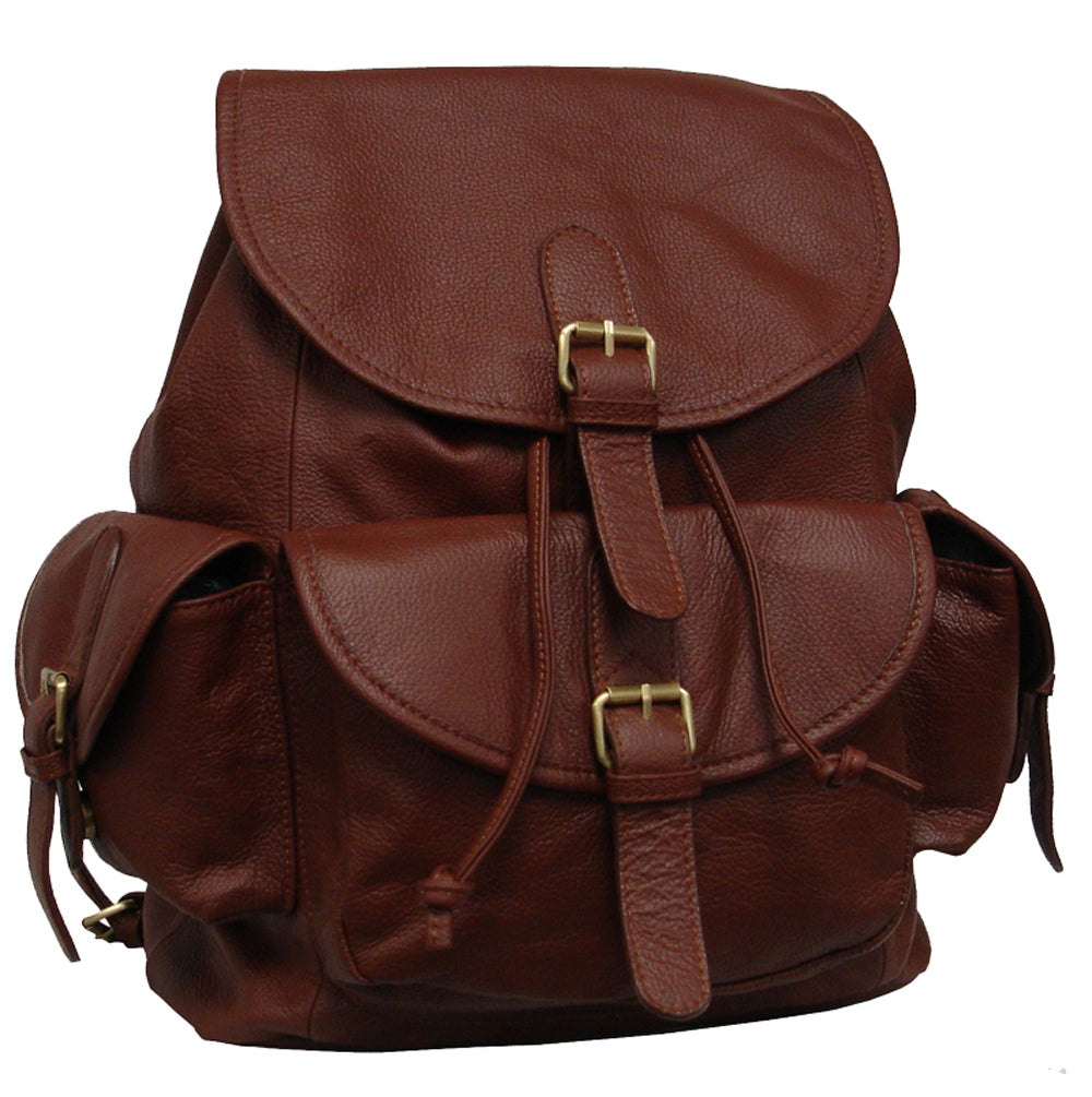 amerileather joreah leather backpack AmeriLeather Urban Buckle Flap Leather Backpack, Brown