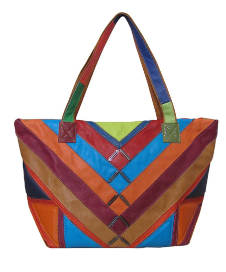 Amerileather Simonda Rainbow Tote (#1935-89)
