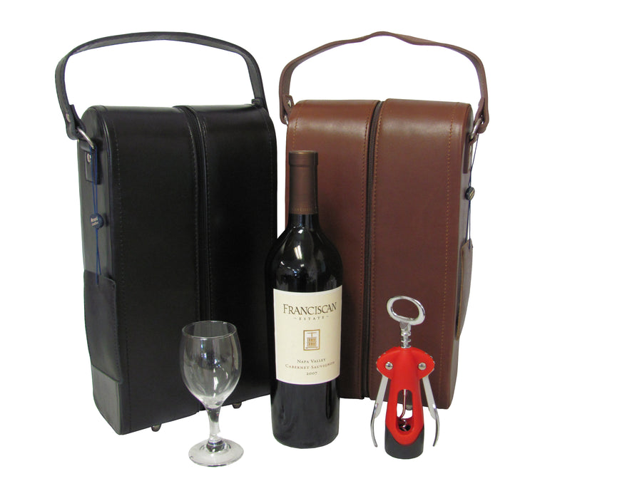 Leather Double Wine Case Holder (#22-027)