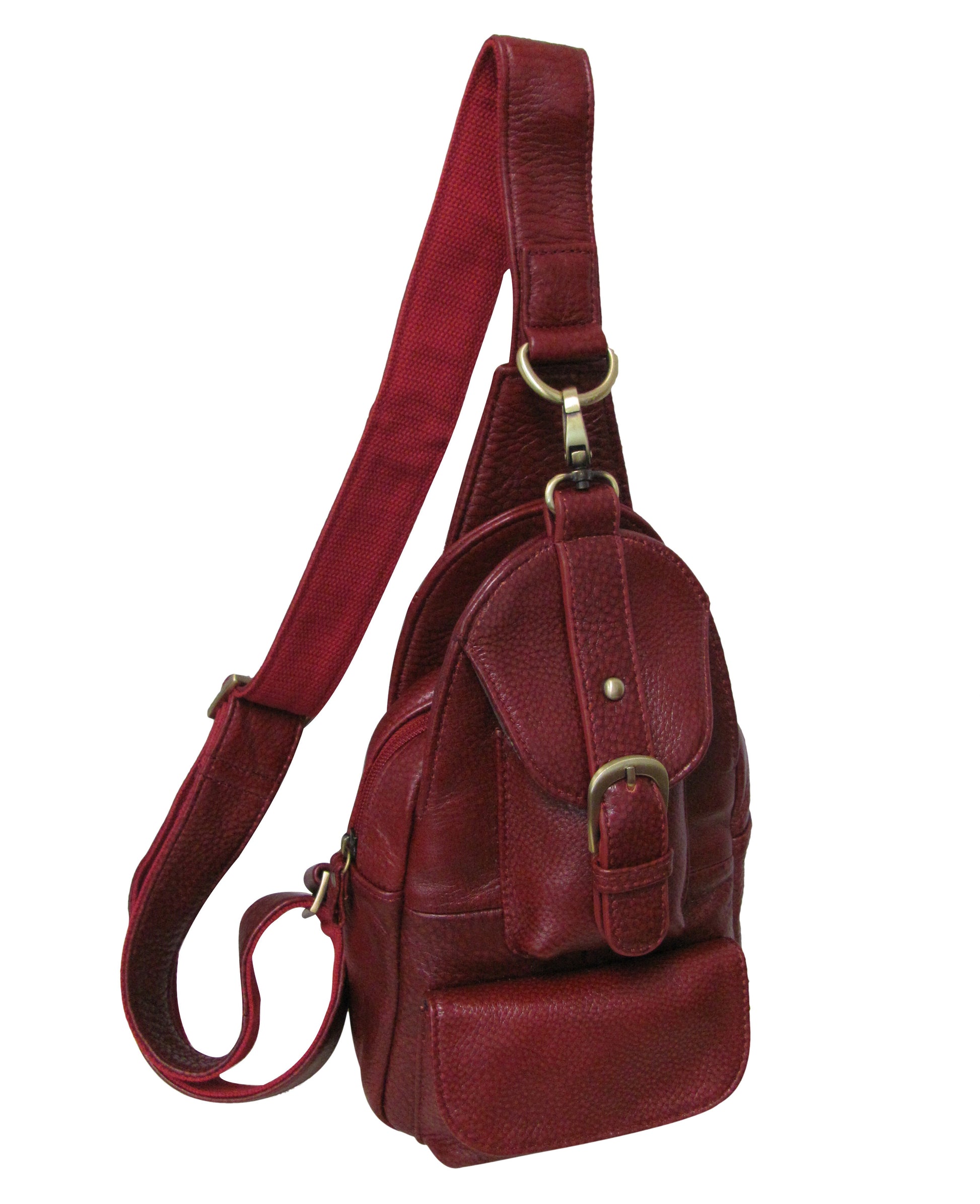 amerileather grylls petite cowhide leather multi pocket sling backpack Amerileather Grylls Petite Sling Purse (#707-012457)